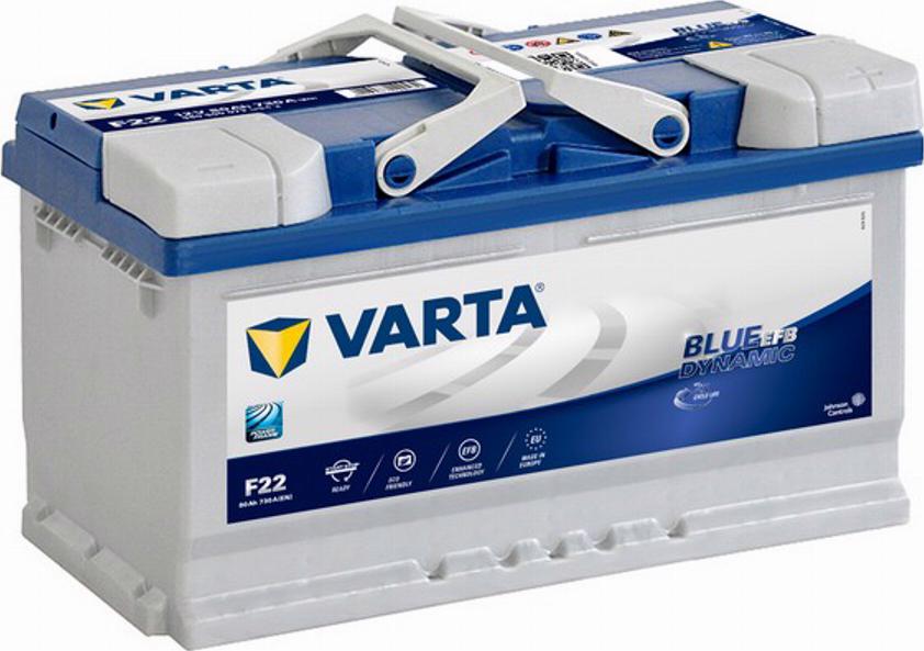 Varta 580500073 - Стартерная аккумуляторная батарея, АКБ autodif.ru