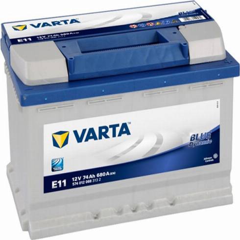 Varta 574012068 - Аккумулятор 74 а/ч VARTA Blue Dynamic 680A (обратная полярность) (E11) 574 012 autodif.ru