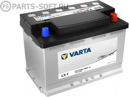 Varta 574 300 068 - Стартерная аккумуляторная батарея, АКБ autodif.ru