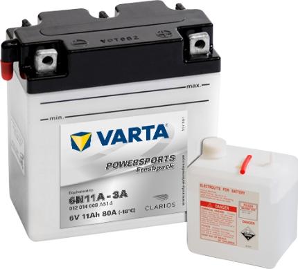Varta 012014008A514 - Стартерная аккумуляторная батарея, АКБ autodif.ru
