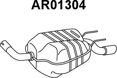Veneporte AR01304 - Глушитель выхлопных газов, конечный autodif.ru