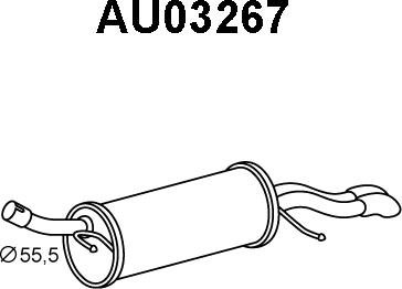 Veneporte AU03267 - Глушитель выхлопных газов, конечный autodif.ru