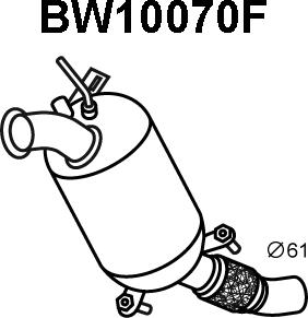 Veneporte BW10070F - Сажевый / частичный фильтр, система выхлопа ОГ autodif.ru