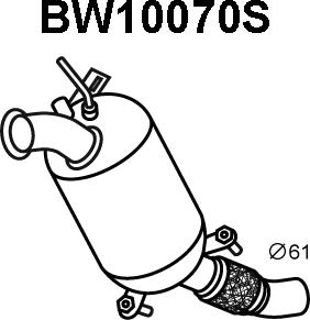 Veneporte BW10070S - Сажевый / частичный фильтр, система выхлопа ОГ autodif.ru
