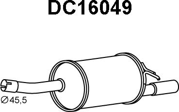 Veneporte DC16049 - Глушитель выхлопных газов, конечный autodif.ru