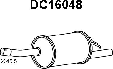 Veneporte DC16048 - Глушитель выхлопных газов, конечный autodif.ru