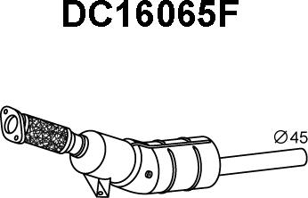 Veneporte DC16065F - Сажевый / частичный фильтр, система выхлопа ОГ autodif.ru