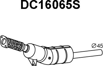 Veneporte DC16065S - Сажевый / частичный фильтр, система выхлопа ОГ autodif.ru