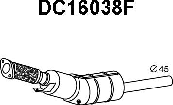 Veneporte DC16038F - Сажевый / частичный фильтр, система выхлопа ОГ autodif.ru