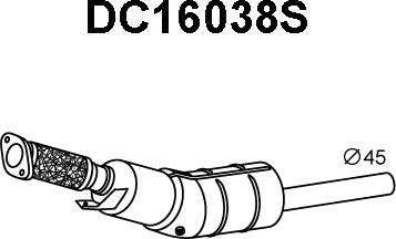 Veneporte DC16038S - Сажевый / частичный фильтр, система выхлопа ОГ autodif.ru