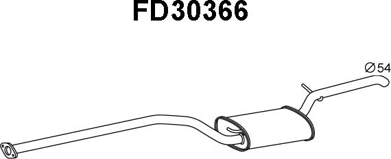 Veneporte FD30366 - Глушитель выхлопных газов, конечный autodif.ru