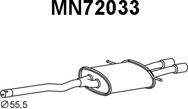 Veneporte MN72033 - Глушитель выхлопных газов, конечный autodif.ru