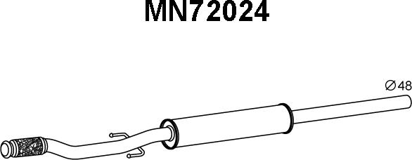 Veneporte MN72024 - Предглушитель выхлопных газов autodif.ru