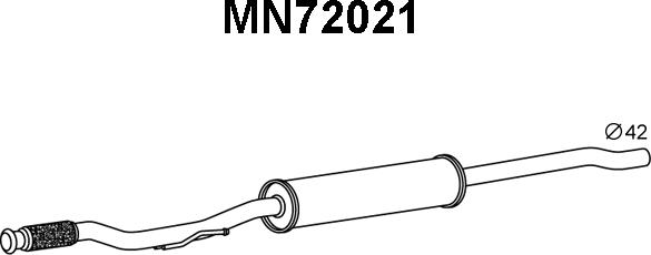 Veneporte MN72021 - Предглушитель выхлопных газов autodif.ru