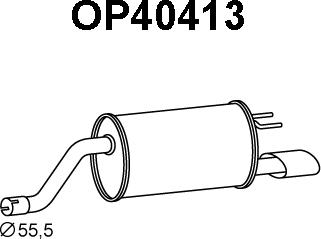 Veneporte OP40413 - Глушитель выхлопных газов, конечный autodif.ru