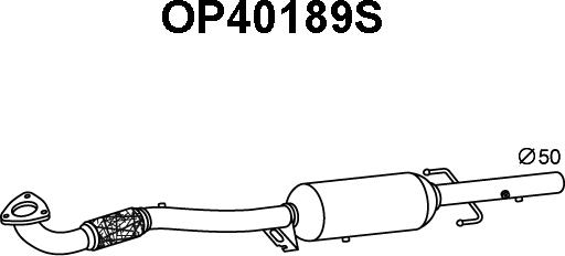 Veneporte OP40189S - Сажевый / частичный фильтр, система выхлопа ОГ autodif.ru