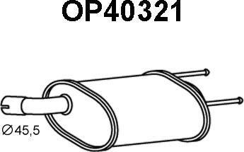 Veneporte OP40321 - Глушитель выхлопных газов, конечный autodif.ru