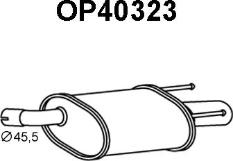 Veneporte OP40323 - Глушитель выхлопных газов, конечный autodif.ru