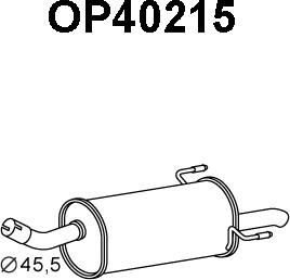 Veneporte OP40215 - Глушитель выхлопных газов, конечный autodif.ru