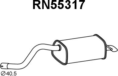 Veneporte RN55317 - Глушитель выхлопных газов, конечный autodif.ru