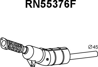 Veneporte RN55376F - Сажевый / частичный фильтр, система выхлопа ОГ autodif.ru
