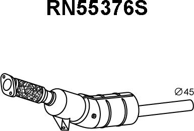 Veneporte RN55376S - Сажевый / частичный фильтр, система выхлопа ОГ autodif.ru