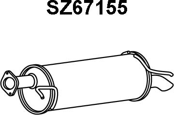 Veneporte SZ67155 - Глушитель выхлопных газов, конечный autodif.ru