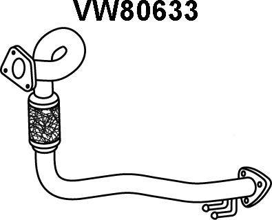 Veneporte VW80633 - Труба выхлопного газа autodif.ru