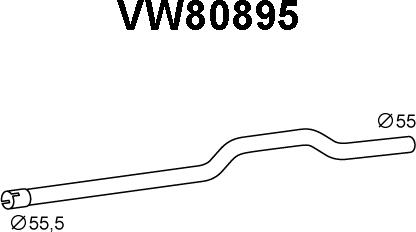Veneporte VW80895 - Труба выхлопного газа autodif.ru