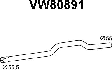 Veneporte VW80891 - Труба выхлопного газа autodif.ru