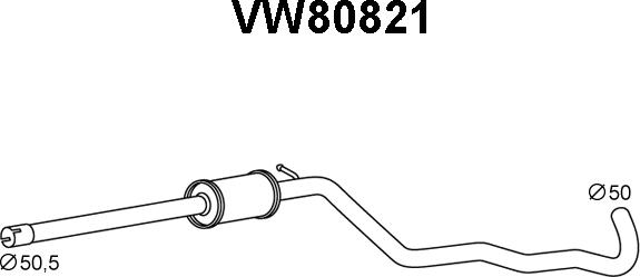 Veneporte VW80821 - Предглушитель выхлопных газов autodif.ru