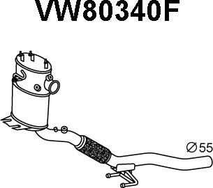 Veneporte VW80340F - Сажевый / частичный фильтр, система выхлопа ОГ autodif.ru