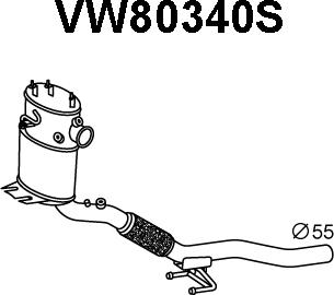 Veneporte VW80340S - Сажевый / частичный фильтр, система выхлопа ОГ autodif.ru