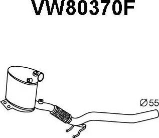 Veneporte VW80370F - Сажевый / частичный фильтр, система выхлопа ОГ autodif.ru