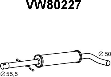 Veneporte VW80227 - Средний глушитель выхлопных газов autodif.ru