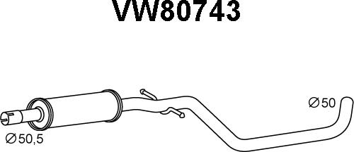 Veneporte VW80743 - Предглушитель выхлопных газов autodif.ru