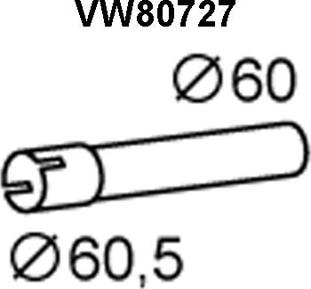 Veneporte VW80727 - Труба выхлопного газа autodif.ru