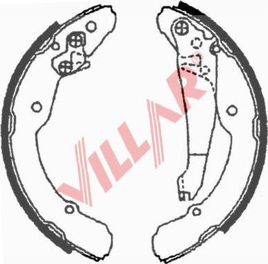 Villar 629.0689 - Комплект тормозных колодок, барабанные autodif.ru