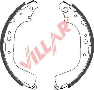 Villar 629.0892 - Комплект тормозных колодок, барабанные autodif.ru