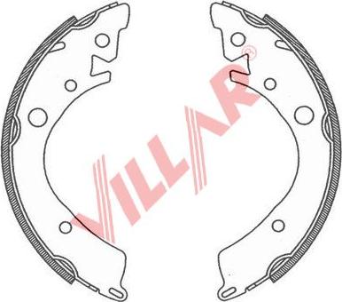 Villar 629.0802 - Комплект тормозных колодок, барабанные autodif.ru