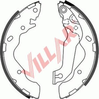 Villar 629.0819 - Комплект тормозных колодок, барабанные autodif.ru