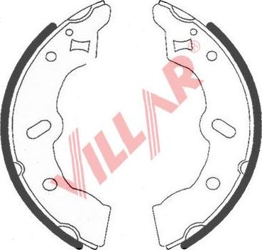 Villar 629.0744 - Комплект тормозных колодок, барабанные autodif.ru