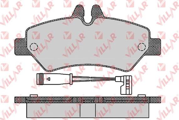 Villar 626.1293 - Тормозные колодки, дисковые, комплект autodif.ru