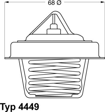 WAHLER 4449.84D - Термостат охлаждающей жидкости / корпус autodif.ru