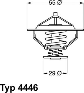 WAHLER 4446.83D - Термостат охлаждающей жидкости / корпус autodif.ru