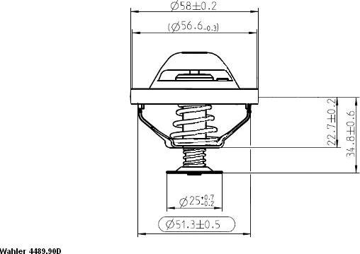 WAHLER 4489.90D - Термостат охлаждающей жидкости / корпус autodif.ru