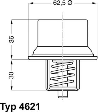 WAHLER 4621.80D - Термостат охлаждающей жидкости / корпус autodif.ru