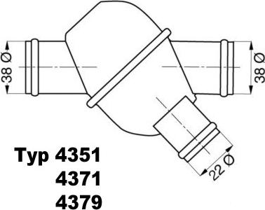 WAHLER 4371.80 - Термостат охлаждающей жидкости / корпус autodif.ru