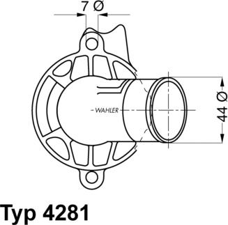 WAHLER 4281.87D - Термостат охлаждающей жидкости / корпус autodif.ru