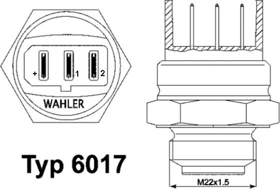 WAHLER 6017.95D - Автозапчасть/датчик включения вентилятора autodif.ru
